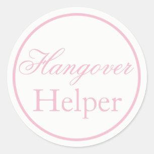 Adesivo Redondo "Hangover Helper" Sticker Blush Pink