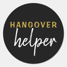 Hangover Helper Weding Bachelorette Favor Sticker