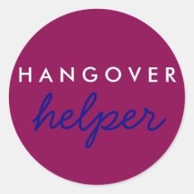 Hangover Helper Weding Bachelorette Favor Sticker
