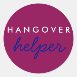 Adesivo Redondo Hangover Helper Weding Bachelorette Favor Sticker