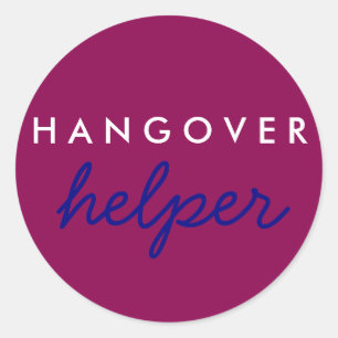 Adesivo Redondo Hangover Helper Weding Bachelorette Favor Sticker