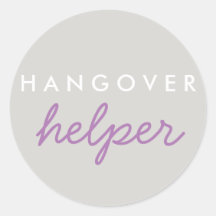 Hangover Helper Weding Bachelorette Favor Sticker