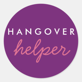 Adesivo Redondo Hangover Helper Weding Bachelorette Favor Sticker