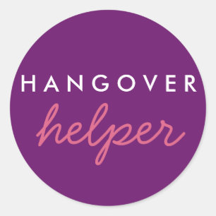 Adesivo Redondo Hangover Helper Weding Bachelorette Favor Sticker