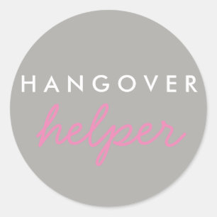 Adesivo Redondo Hangover Helper Weding Bachelorette Favor Sticker