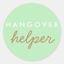 Hangover Helper Weding Bachelorette Favor Sticker