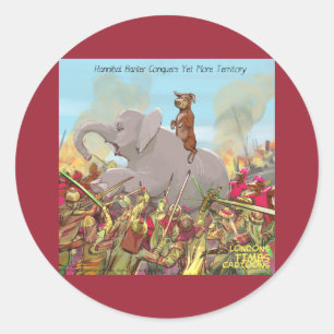 Adesivo Redondo Hannibal Barker Conquista Presentes Engraçados Cam