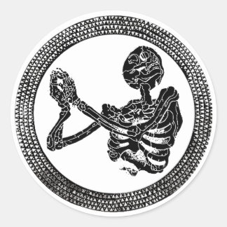 Adesivo Redondo Hannibal Church Floor Skeleton Sticker