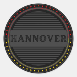 Adesivo Redondo Hannover City Pride Emblem – German Identity