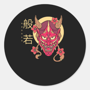 Adesivo Redondo Hannya Mask
