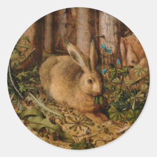 Adesivo Redondo Hans Hoffmann A Hare In The Forest