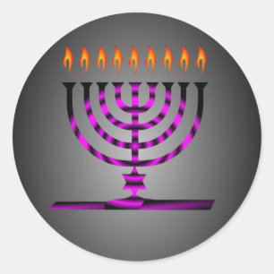 Adesivo Redondo Hanukkah