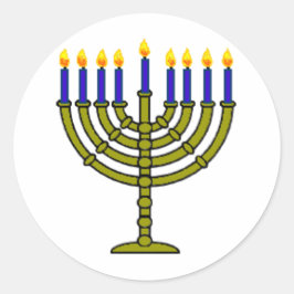 Adesivo Redondo Hanukkah/Chanukah