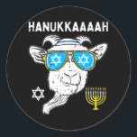 Adesivo Redondo Hanukkah Goat Chanukah, fazendeiro judeu de Fazend<br><div class="desc">Hanukkah Goat Chanukah,  fazendeiro judeu de Fazendas</div>