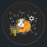 Adesivo Redondo Hanukkah Guiné Pig Chanukah Meninas Judias<br><div class="desc">Hanukkah Guiné Pig Chanukah Meninas Judias</div>