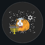 Adesivo Redondo Hanukkah Guiné Pig Chanukah Meninas Judias<br><div class="desc">Hanukkah Guiné Pig Chanukah Meninas Judias</div>