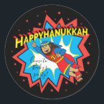 Adesivo Redondo Hanukkah Judah Maccabee Chanukah Round<br><div class="desc">"Gato Rosa Ballerina, Feliz Chanukah" Manchas Redondas. Divirta-se usando esses adesivos como topos de bolo, etiquetas de presentes, selos de envelopes, fechos de malas de favor ou qualquer que seja a sua festa! Personalize excluindo texto e adicionando suas próprias palavras, usando o estilo, o tamanho e a cor de sua...</div>