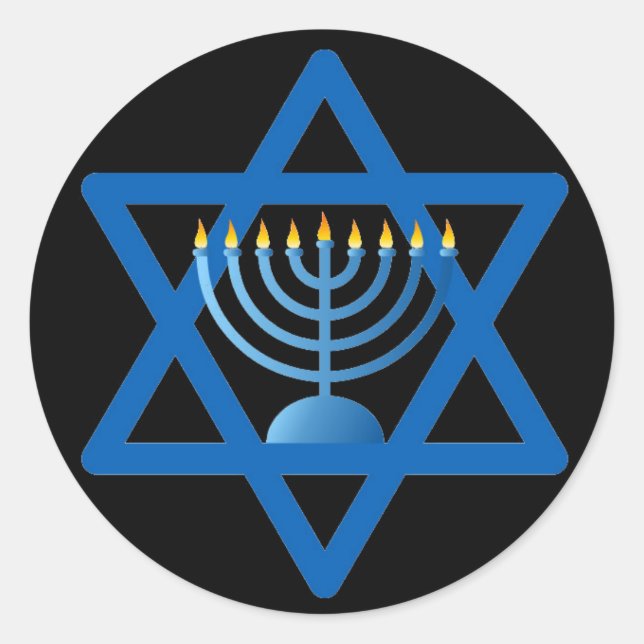 Adesivo Redondo Hanukkah, MUDÁVEL OPUS (Frente)