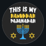 Adesivo Redondo Hanukkah para a família Chanukah Engraçado Hanukka<br><div class="desc">Hanukkah para a família Chanukah Engraçado Hanukkah</div>