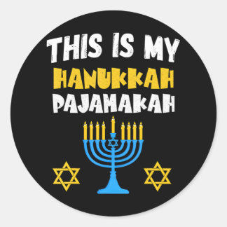 Adesivo Redondo Hanukkah para a família Chanukah Engraçado Hanukka