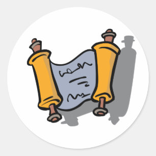 Adesivo Redondo Hanukkah Scroll Stickers