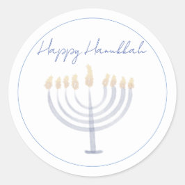 Adesivo Redondo Hanukkah Sticker | Menorah | Ronda