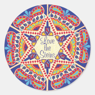 Adesivo Redondo Hanukkah Stickers (1 1/2" ou 3")