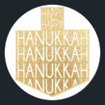 Adesivo Redondo Hanukkah Stickers (1 1/2" ou 3") "Hanukkah Dreidel<br><div class="desc">Chanucá/adesivos de Natal,  "Chanucá em um Dreidel" Escolha entre adesivos de 1 1/2" e 3". Obrigados para parar e comprar! Seu negócio é muito apreciado! Feliz Hanukkah!</div>