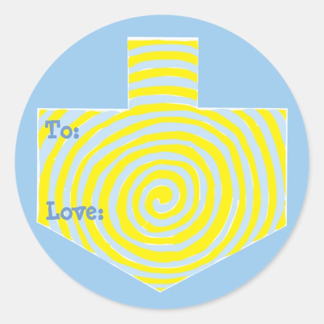 Adesivo Redondo Hanukkah Stickers Round (1 1/2", 3") Personalizado (Frente)