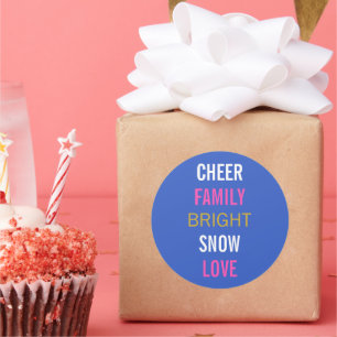 Adesivo Redondo Hanukkah Winter Deseja Vinhetas de Férias