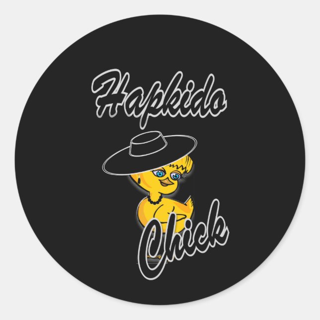 Adesivo Redondo Hapkido Chick #4 (Frente)