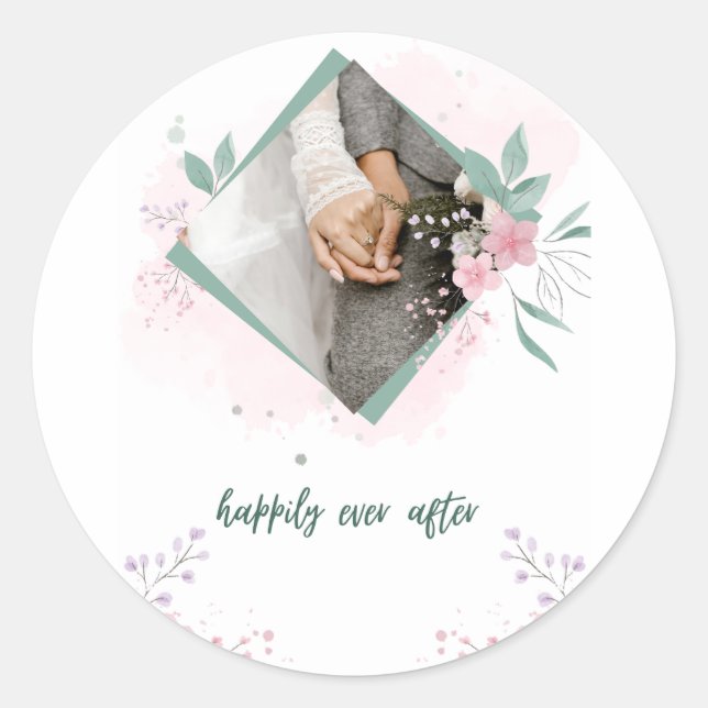 Adesivo Redondo happily ever after (Frente)