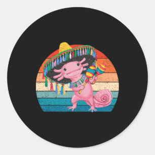 Adesivo Redondo Happy 5 De Mayo Axolotl Sombrero Cinco De Mayo Gir