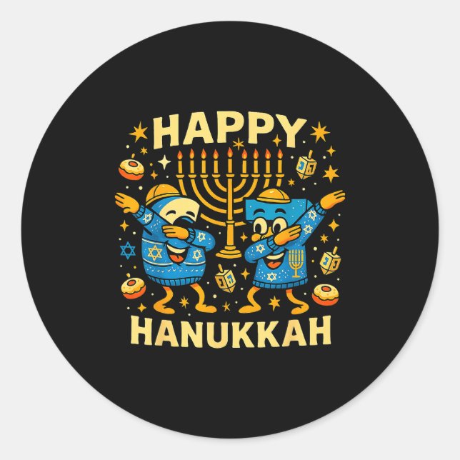 Adesivo Redondo Happy 67 Hanukkah Funny Holiday Meme Design  (Frente)