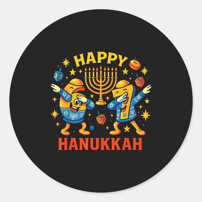 Adesivo Redondo Happy 67 Hanukkah Funny Holiday Meme Design  (Frente)