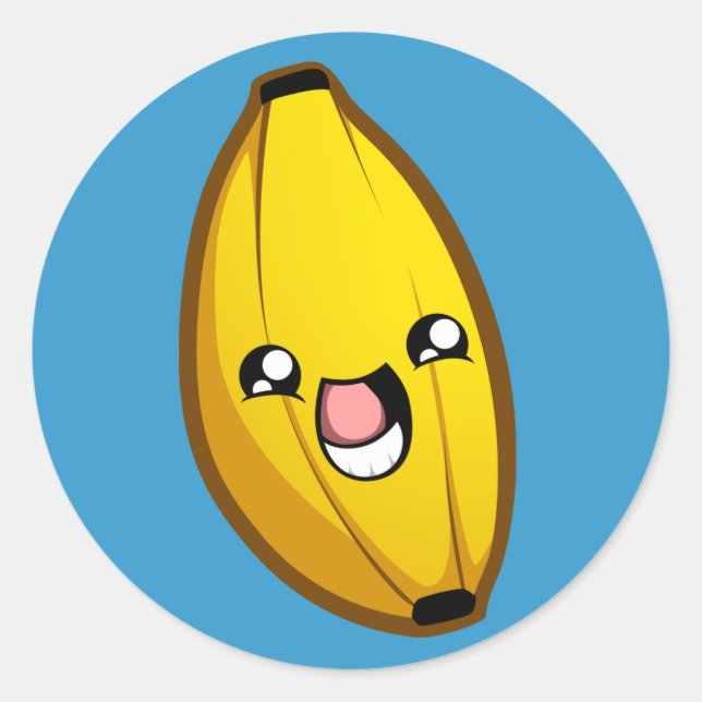 Adesivo Redondo Happy Banana Sticker (Frente)