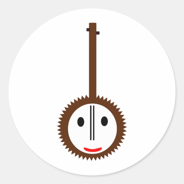 Adesivo Redondo Happy Banjo (Frente)