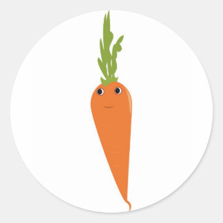Adesivo Redondo Happy Carrot