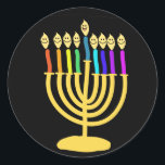 Adesivo Redondo Happy Channukah Menora / Chanukia<br><div class="desc">hanuka, hanuka, hanukah, hanukah, hanukah, hanukah, hanukkah, chanuka, canukah, chanukah, canukah, canukkah, chanukkah chanukia, chanukia, hanukia, menora, mennora, feriado menorra, feriados, jedesejo, judaísmo, "feliz anukkah", rosto feliz", candelabro, </div>