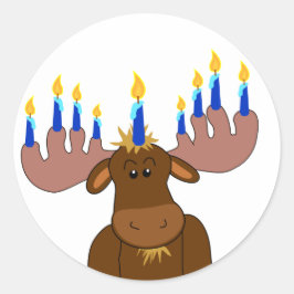 Adesivo Redondo Happy Chanukah Sticker