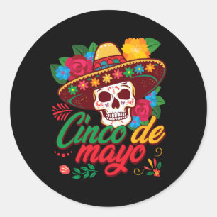 Adesivo Redondo Happy Cinco De Mayo Mexicano Fiesta 5 De Mayo Boys