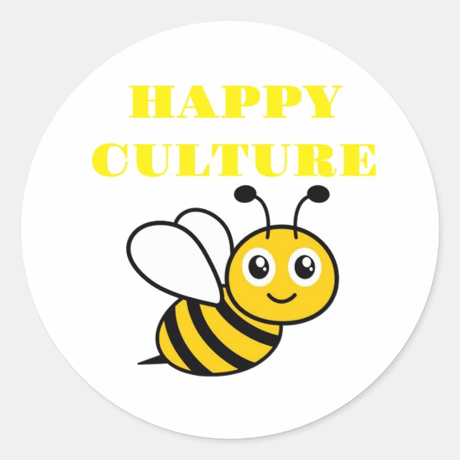 Adesivo Redondo happy culture (Frente)