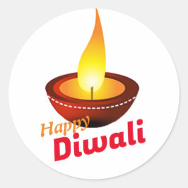Adesivo Redondo Happy Diwali depak