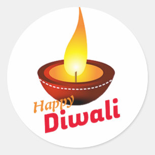 Adesivo Redondo Happy Diwali depak