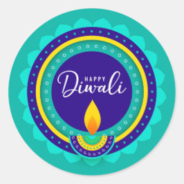 Adesivo Redondo Happy Diwali Sticker