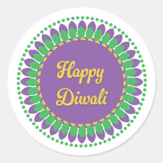Adesivo Redondo Happy Diwali Sticker