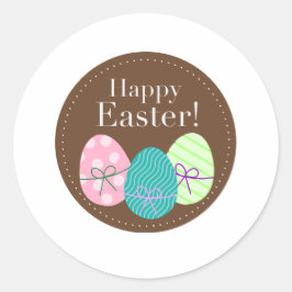 Adesivo Redondo Happy Easter