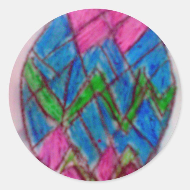 Adesivo Redondo Happy Easter (Frente)