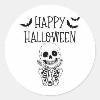 Adesivo Redondo Happy Halloween Autocollant