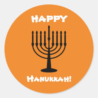Adesivo Redondo Happy Hanukkah